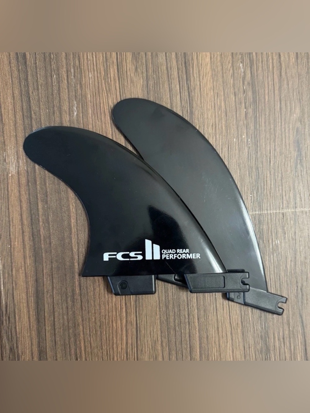 BRAND NEW FCS 2 II Quad Rear Performer Surfboard Fins Set - Black Quad Rear Fins